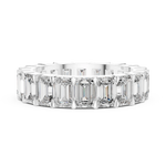 Gold 5Ct Emerald Cut Eternity Band Lab Grown Diamond Calpe Ring