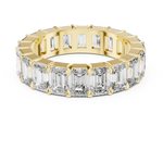 Gold 5Ct Emerald Cut Eternity Band Lab Grown Diamond Calpe Ring