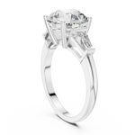 Gold 3Ct Round Three Stone Lab Grown Diamond Vespe Ring