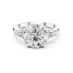Gold 3Ct Round Three Stone Lab Grown Diamond Vespe Ring