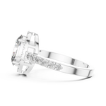 Gold 1Ct Oval Halo Pave Lab Grown Diamond Obel Ring
