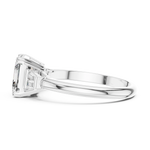 Gold 1Ct Emerald Cut Three Stone Lab Grown Diamond Bronti Ring