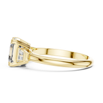 Gold 1Ct Emerald Cut Three Stone Lab Grown Diamond Bronti Ring