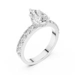 Gold 1Ct Pear Pave Lab Grown Diamond Orla Ring