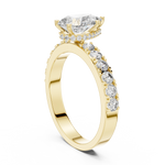 Gold 1Ct Pear Pave Lab Grown Diamond Orla Ring