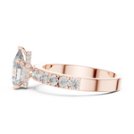 Gold 1Ct Pear Pave Lab Grown Diamond Orla Ring