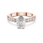 Gold 1Ct Pear Pave Lab Grown Diamond Orla Ring