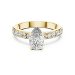 Gold 1Ct Pear Pave Lab Grown Diamond Orla Ring