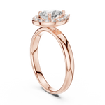 Gold 1Ct Pear Halo Lab Grown Diamond Tymi Ring