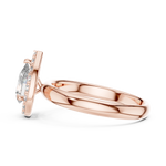 Gold 1Ct Pear Halo Lab Grown Diamond Tymi Ring