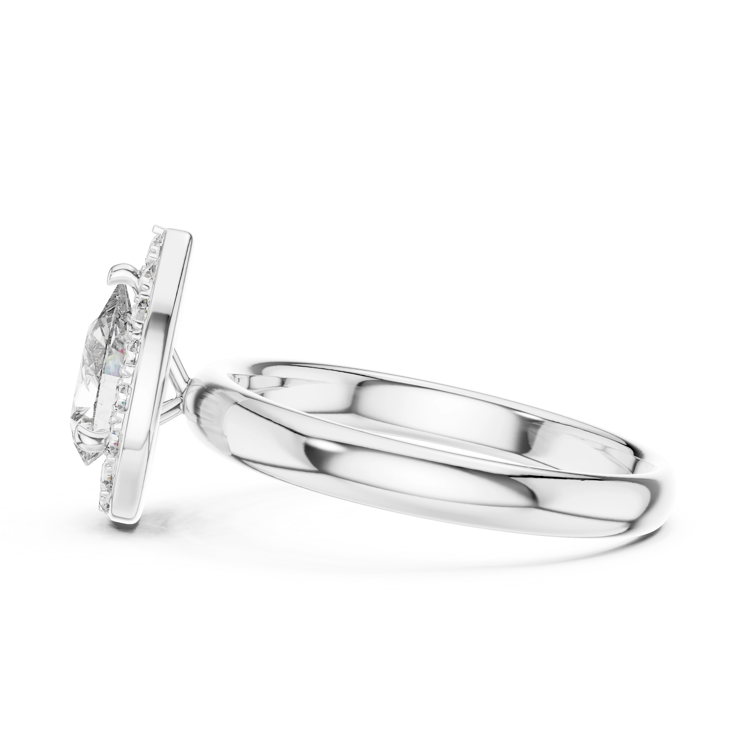 Gold 1Ct Pear Halo Lab Grown Diamond Tymi Ring