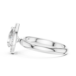 Gold 1Ct Pear Halo Lab Grown Diamond Tymi Ring