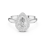 Gold 1Ct Pear Halo Lab Grown Diamond Tymi Ring