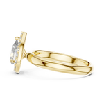 Gold 1Ct Pear Halo Lab Grown Diamond Tymi Ring
