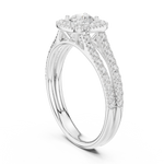 Gold 1Ct Halo Split Shank Round Lab Grown Diamond Xavyn Ring