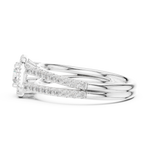 Gold 1Ct Halo Split Shank Round Lab Grown Diamond Xavyn Ring