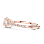 Gold 1Ct Halo Setting Classic Design Round Lab Grown Diamond Xandor Ring