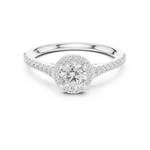 Gold 1Ct Halo Setting Classic Design Round Lab Grown Diamond Xandor Ring