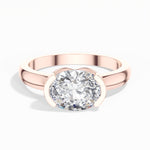 Rose Gold 2Ct Oval Solitaire Vs Vvs Ef Lab Grown Diamond Aurel Ring
