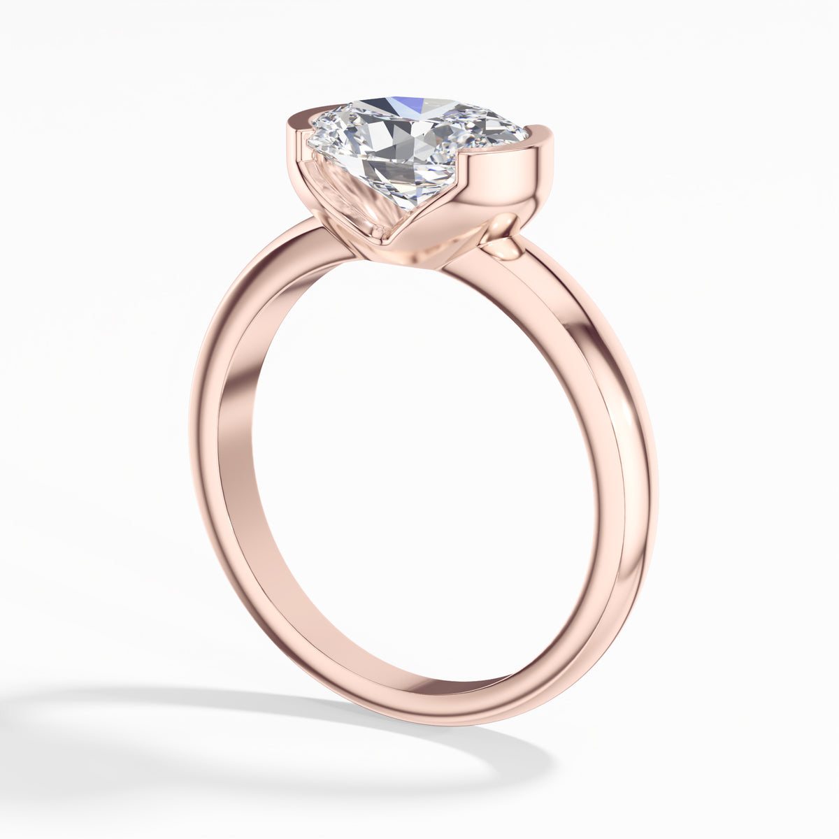 Rose Gold 2Ct Oval Solitaire Vs Vvs Ef Lab Grown Diamond Aurel Ring