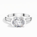 White Gold 2Ct Oval Solitaire Vs Vvs Ef Lab Grown Diamond Aurel Ring