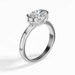 White Gold 2Ct Oval Solitaire Vs Vvs Ef Lab Grown Diamond Aurel Ring