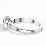 White Gold 2Ct Oval Solitaire Vs Vvs Ef Lab Grown Diamond Aurel Ring