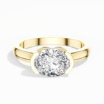 Yellow Gold 2Ct Oval Solitaire Vs Vvs Ef Lab Grown Diamond Aurel Ring