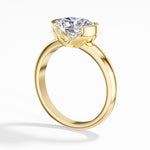 Yellow Gold 2Ct Oval Solitaire Vs Vvs Ef Lab Grown Diamond Aurel Ring