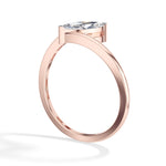 Lune Ring Marquise Lab Grown Diamond East West Knife Edge