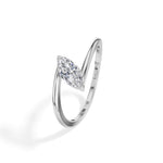 Lune Ring Marquise Lab Grown Diamond East West Knife Edge