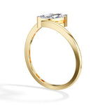 Lune Ring Marquise Lab Grown Diamond East West Knife Edge