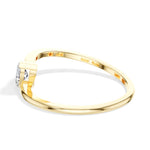Lune Ring Marquise Lab Grown Diamond East West Knife Edge
