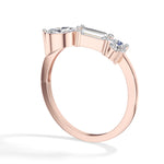 Chord Ring Mixed Cut Three Stone Lab Grown Diamond Baguette Marquise
