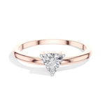 Trilliant Ring Trillion Lab Grown Diamond Three Claw Solitaire