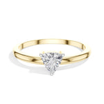 Trilliant Ring Trillion Lab Grown Diamond Three Claw Solitaire