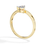 Trilliant Ring Trillion Lab Grown Diamond Three Claw Solitaire