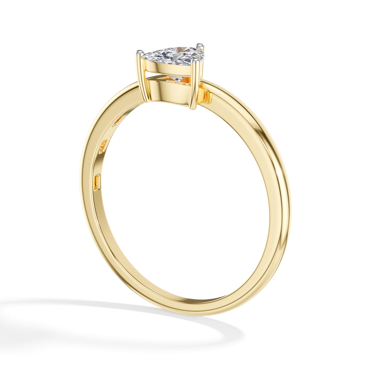 Trilliant Ring Trillion Lab Grown Diamond Three Claw Solitaire