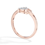 Drift Ring Pear Lab Grown Diamond Bypass Band Solitaire