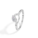 Drift Ring Pear Lab Grown Diamond Bypass Band Solitaire