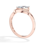 Sinuous Ring Marquise Lab Grown Diamond Double Wrap Band