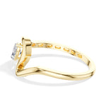 Sinuous Ring Marquise Lab Grown Diamond Double Wrap Band