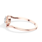 Tendril Ring Pear Lab Grown Diamond Bypass Wrap Band Solitaire