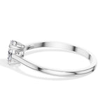 Repose Ring Oval Lab Grown Diamond Minimal Band Four Claw