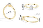 Repose Ring Oval Lab Grown Diamond Minimal Band Four Claw