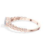 Dote Ring Heart Lab Grown Diamond Beaded Band Solitaire