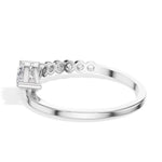 Dewdrop Ring Pear Lab Grown Diamond Beaded Bypass Band