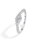 Reverie Ring Marquise Lab Grown Diamond Beaded Band Solitaire