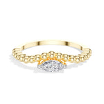 Reverie Ring Marquise Lab Grown Diamond Beaded Band Solitaire