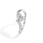 Duo Ring Round Lab Grown Diamond Two Stone Beaded Band Companion